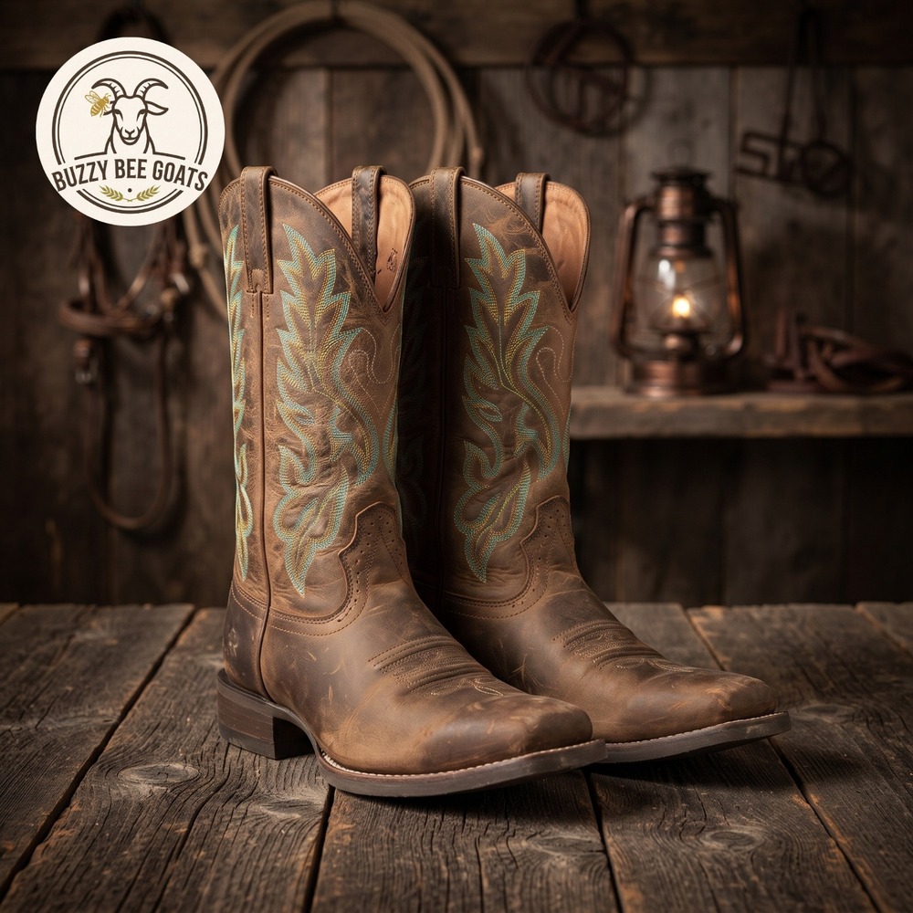 Justin Boots Stampede Women's Leather Western Cowboy Boots Size 9B Brown